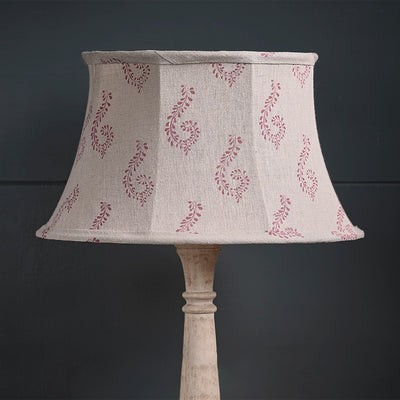 Red Shalini 14&quot; Framed Linen Lampshade