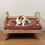 Large Personalised Luxury Velvet Dog Bed Mattress
