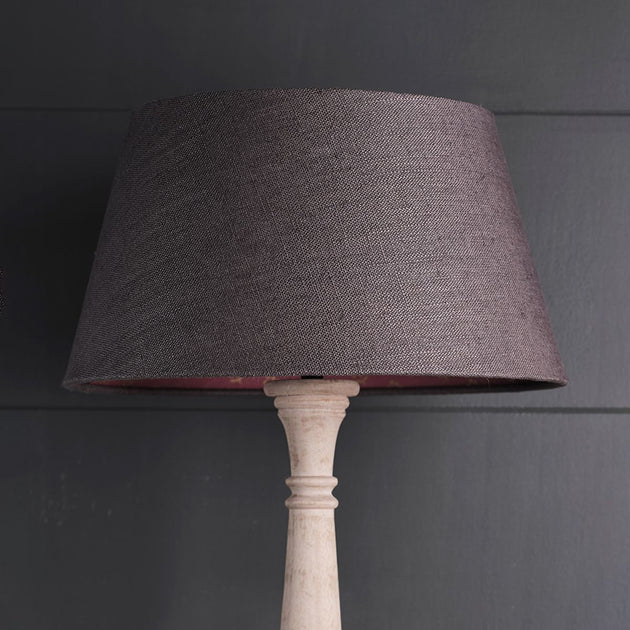 Plain Charcoal Linen Empire 14" Lampshade