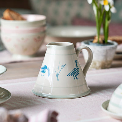 Indigo Geese in the Grass Baby Pitcher