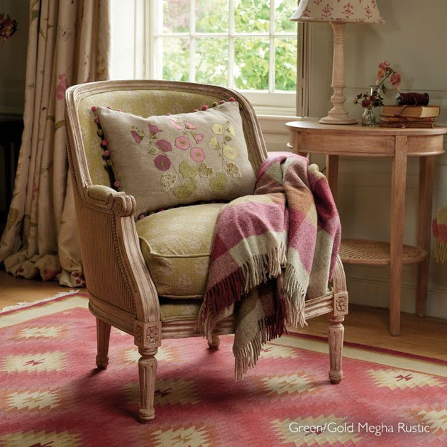 Ex-Display - Large Library Chair in Green Gold Megha