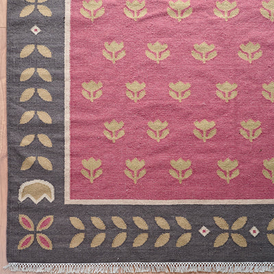 Hand-woven Wool Kilim - Rose Tulip - Large