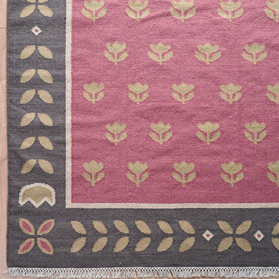 Hand-woven Wool Kilim - Rose Tulip - Large