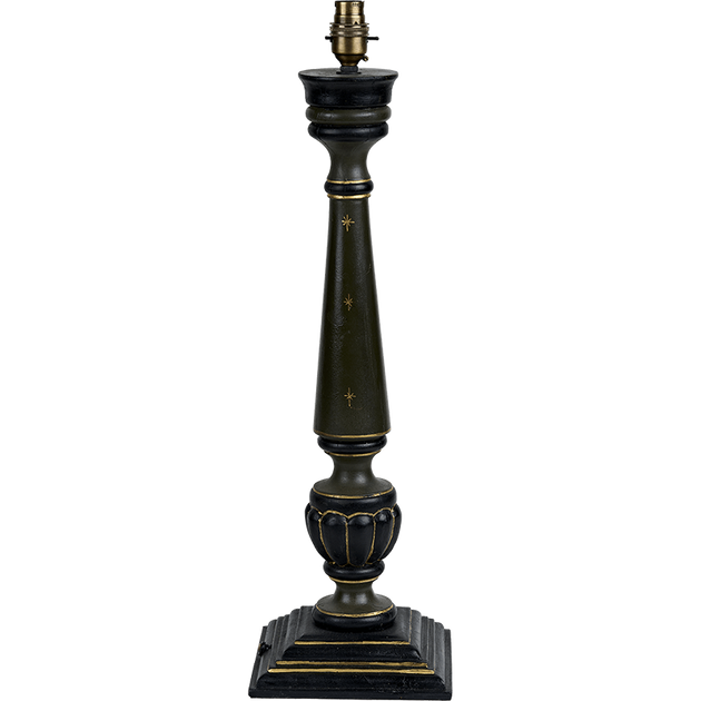 Painted Jodhpur Lamp Base - Dark Olive