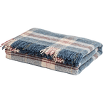 Indigo Tartan Shetland Wool Throw