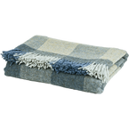 Summer Blue Harlequin Shetland Wool Throw