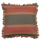 Jodhpur Stripe Cotton Cushion with Tassels 48 x 48cm