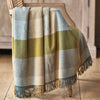 Blue Olive Harlequin Lambswool Throw