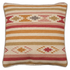 Saffron Stripe Kilim Cushion - Olive