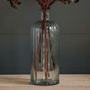 Large Tall Reeded Flower Bottle