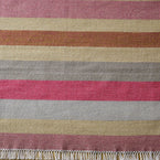 Ex-Display -  Hand-woven Wool Kilim - Smokey Blue Wide Stripe - Small