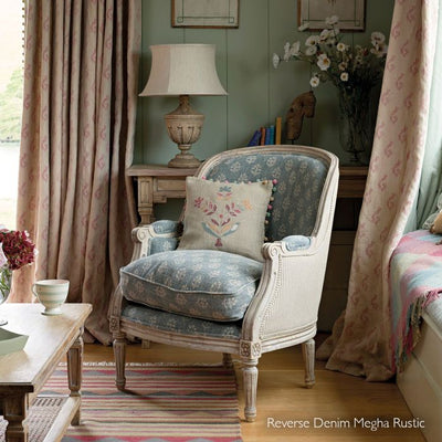 Reverse Denim Megha Small Library Chair