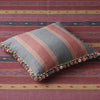 Jodhpur Stripe Cotton Large Seat Cushion with Tassels