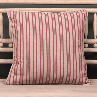 Sail Red Ticking Stripe Cushion