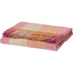 Rose Gold Harlequin Shetland Wool Throw