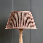 Dusky Pink Sacha Pleated Linen Lampshade