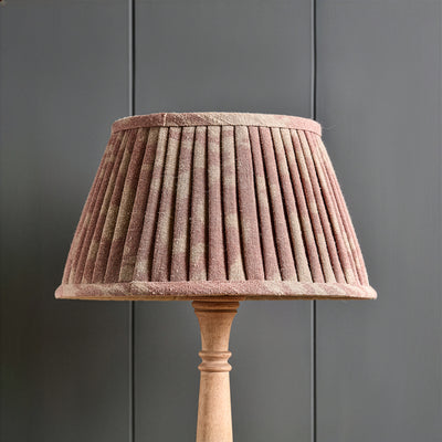 Dusky Pink Sacha Pleated Linen Lampshade