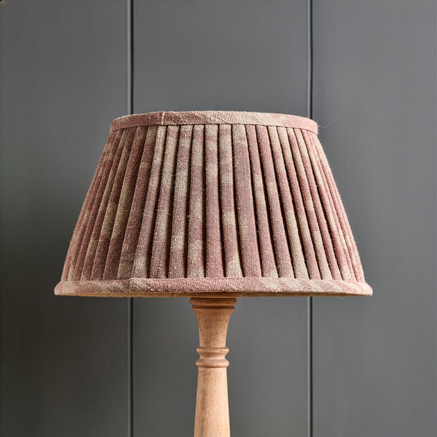 Dusky Pink Sacha Pleated Linen Lampshade
