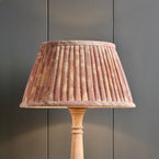 Dusky Pink Sacha Pleated Linen Lampshade