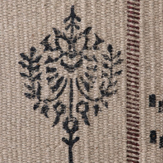 Akansha Block-printed Jute Rug