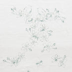 Large Returnable Sample of Smokey Blue Apple Blossom Toile Linen