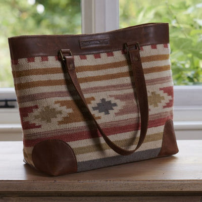 Large Saffron Stripe Kilim Bag