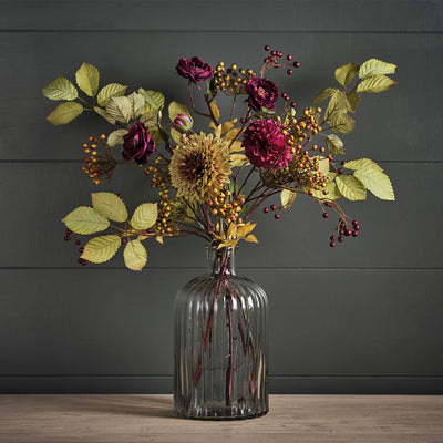 Autumn Sunflowers, Berries & Leaves