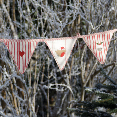 Robin &amp; Pudding Christmas Bunting