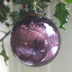 Large Crackle Glaze Glass Baubles