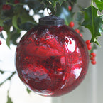 Large Crackle Glaze Glass Baubles