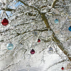 Large Crackle Glaze Glass Baubles