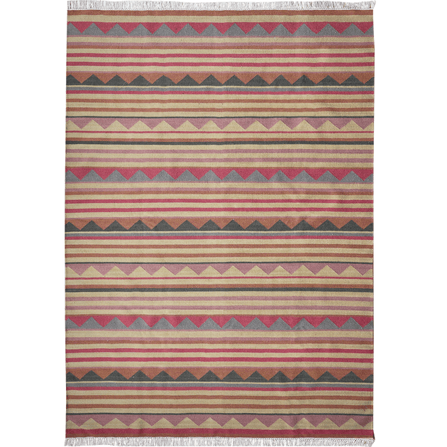 Hand-woven Wool Kilim - Biarritz - Medium