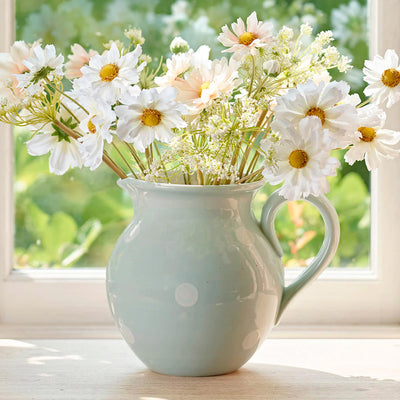 Blue White Spot Medium Round Jug – Seconds