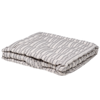 Beech Charcoal Ticking Stripe Box Cushion