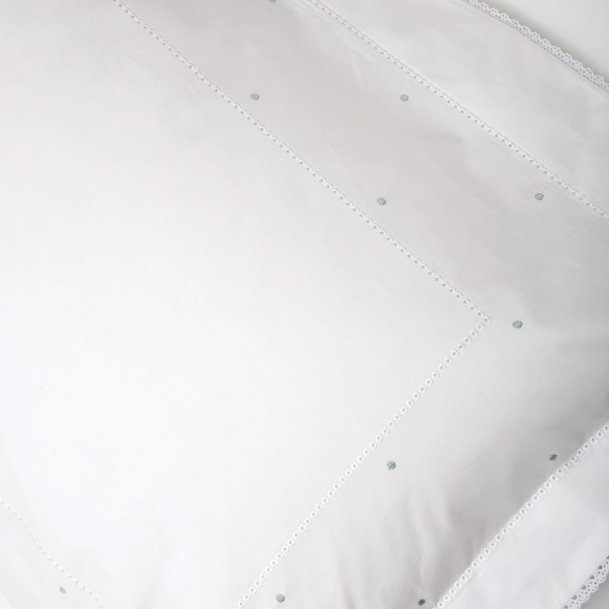 Oxford Pillowcase Duck Egg Spot