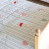 Duck Egg Stripe Floating Cotton Quilt - Single