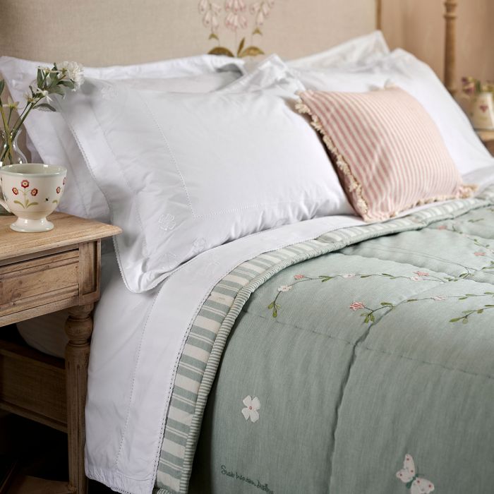 Duck Egg Butterfly Tree Cotton Quilt