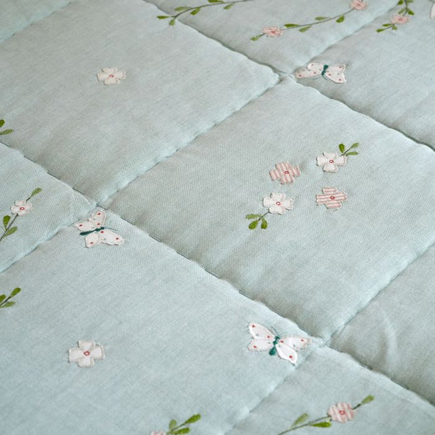 Duck Egg Butterfly Tree Cotton Quilt – Super King