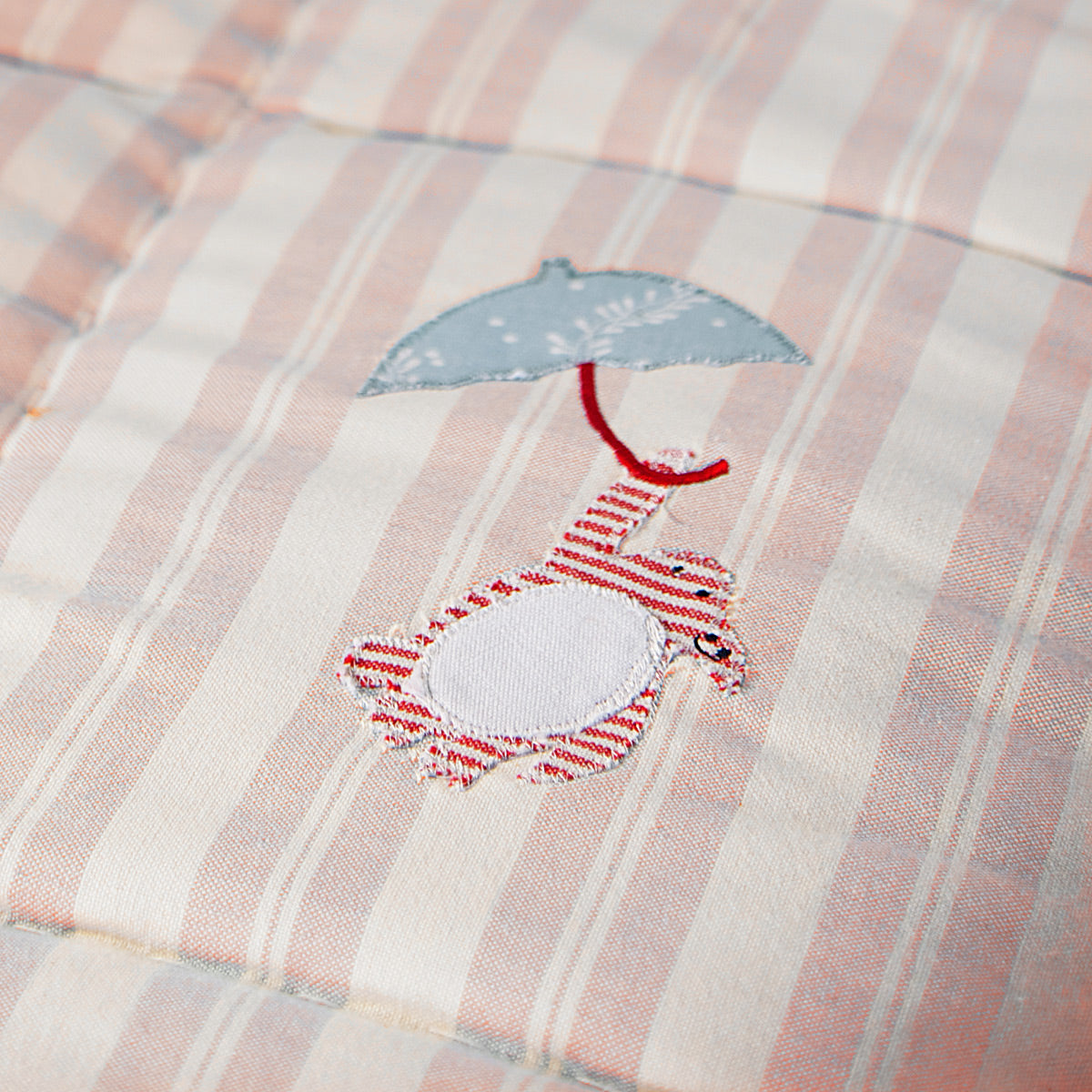 Pink Stripe Floating Cotton Quilt