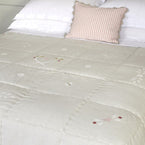 Grey Gustavian Cotton Quilt - Super King