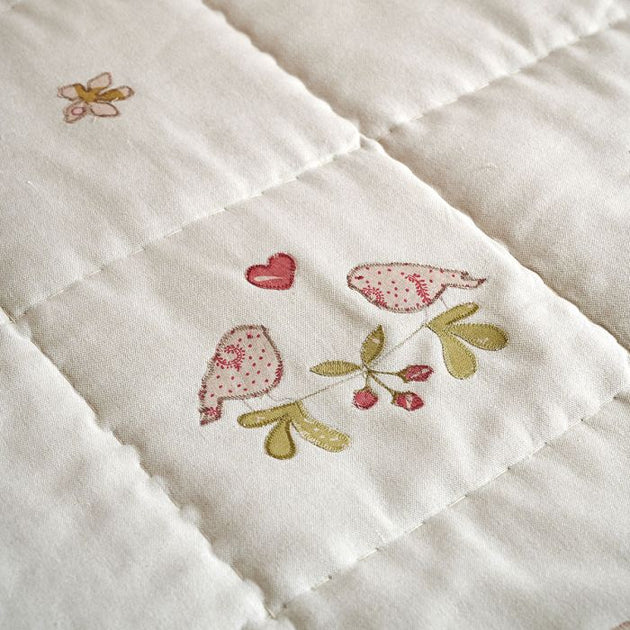 Lovebirds Cotton Quilt - Single