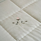 Rose & Foxglove Sea Blue Cotton Quilt - King Size