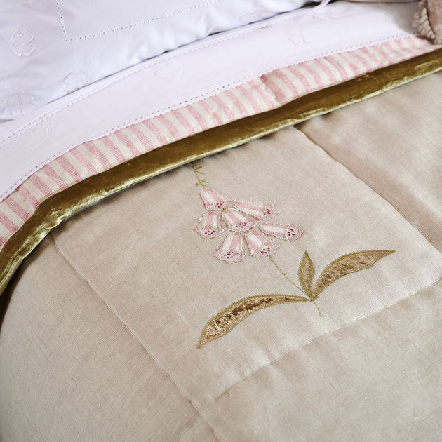 Ex-Display Rose & Foxglove Linen Quilt – Super King