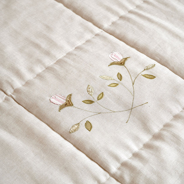 Ex-Display Rose & Foxglove Linen Quilt – Super King