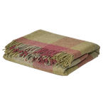 Rose Olive Harlequin Shetland Wool Throw