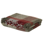 Grey Russet Harlequin Shetland Wool Throw