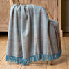 Denim Tartan Lambswool Throw