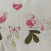 Embroidered Winter Lovebirds Cushion