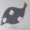 Personalised Applique Guinea Fowl Linen Cushion