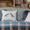 Denim Blue Megha Rustic Linen Cushion